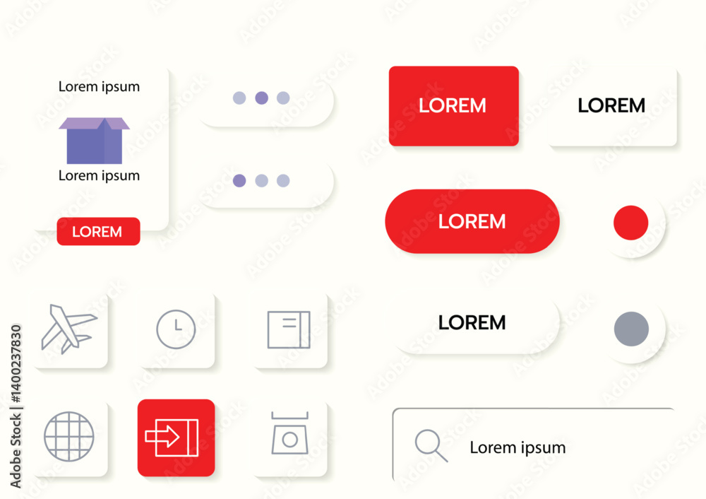 3D Neumorphic Soft UI Design. 3D Bottons. 3D Neumorphic Soft UI Design. 3D Bottons.