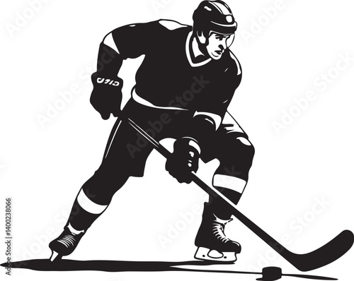 Photography "American Ice Hockey Team Silhouette Emblem | Winged Sports Crest Design"