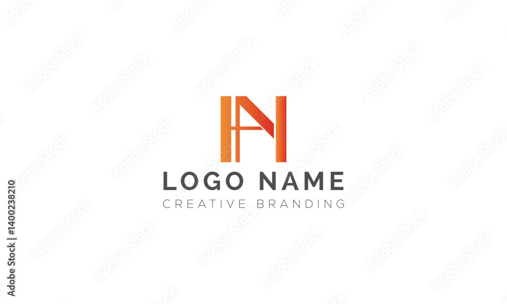 Minimalist NH Logo for Branding and Identity. Minimalist NH Logo for Branding and Identity.