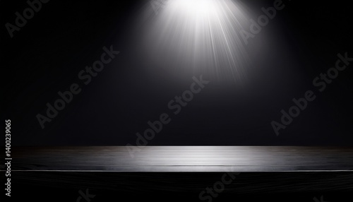 Spotlight Stage: A dramatic studio shot that draws the eye to an empty platform bathed in a brilliant light, capturing the essence of focus and expectation.
