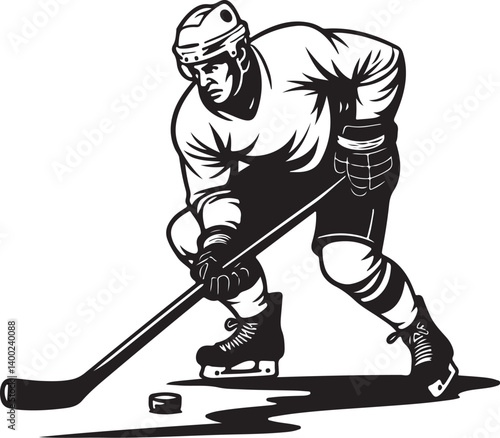 Photography "American Ice Hockey Team Silhouette Emblem | Winged Sports Crest Design"
