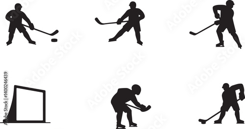 Canvas Print "American Hockey Player Silhouette SVG | Custom Jersey Number & Flag Background"