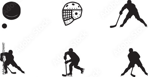 Canvas Print "American Hockey Player Silhouette SVG | Custom Jersey Number & Flag Background"