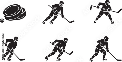 Photography "American Hockey Player Silhouette SVG | Custom Jersey Number & Flag Background"