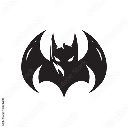 bat vector silhouette clip art line art logo