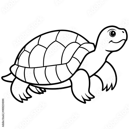 Clean Tortoise Line Art Design