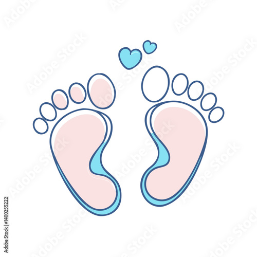baby feet  icon, baby feet  vector illustration-simple illustration of baby feet , perfect for baby feet  logos and icons