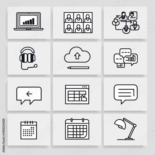 Business Icon Set Illustration