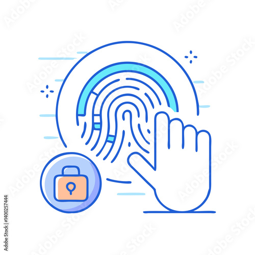 biometric identification  icon, biometric identification  vector illustration-simple illustration of biometric identification , perfect for biometric identification  logos and icons