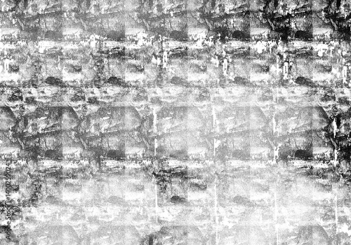 Abstract grunge black and white distressed texture background, noise background, Isolated on transparent background, PNG	
