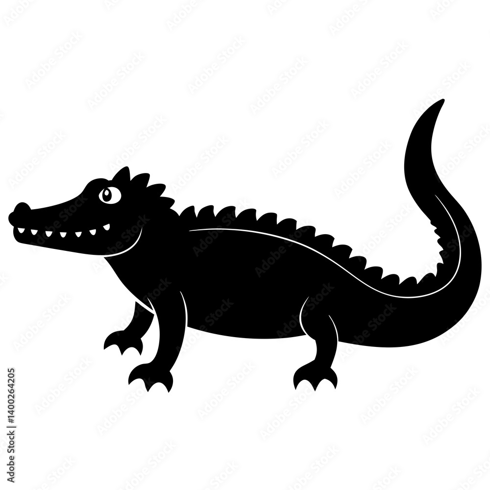 Fototapeta premium Crocodile Silhouette Logo Design