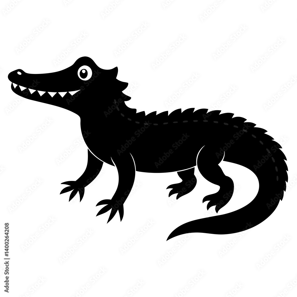 Fototapeta premium Crocodile Silhouette Logo Design