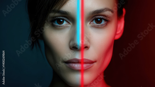 High-tech digital display contrasts deepfake and verified original with AI analysis to combat disinformation