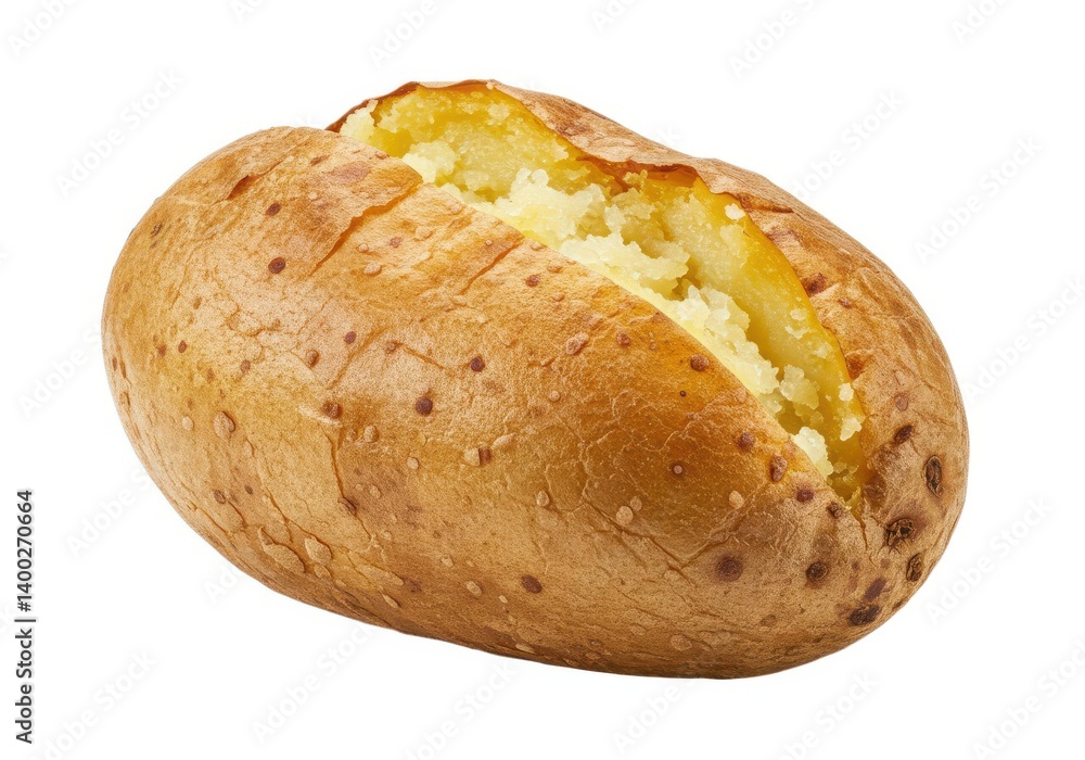 Baked potato recipe delicious food nutrition vegetable isolated on white background Baked potato recipe delicious food nutrition vegetable isolated on white background