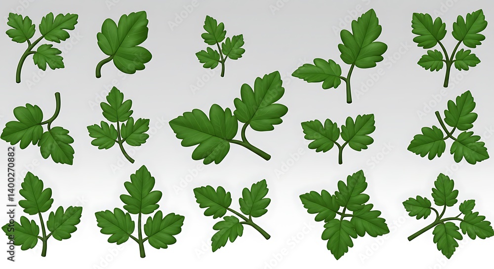 Emerald Sprigs: A Vibrant Collection AI Generated Emerald Sprigs: A Vibrant Collection AI Generated