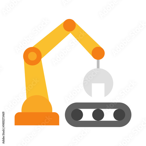 Industrial Robot flat icon