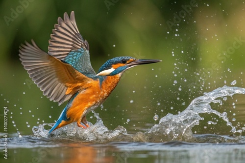 great blue heron in flight