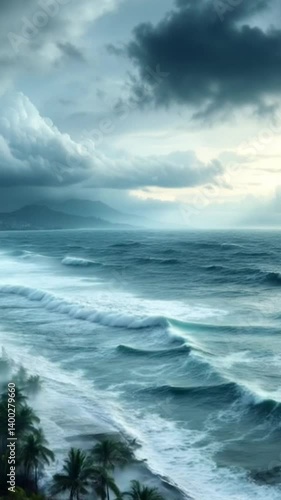 Hurricane, Storm, Surge, Floods, Coastal, vertical video