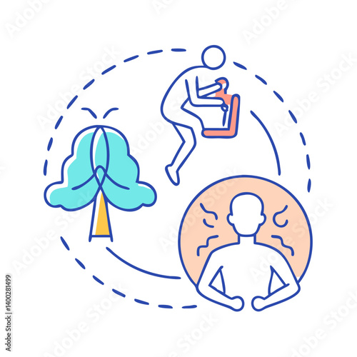 breathing exercise icon, breathing exercise vector illustration-simple illustration of breathing exercise, perfect for breathing exercise logos and icons