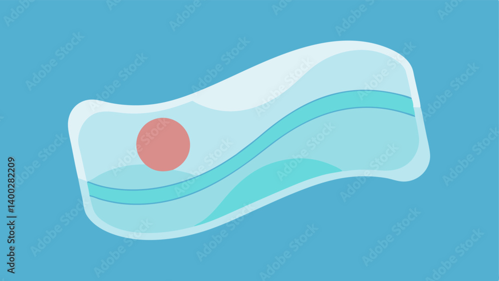 Hydrogel Patch A closeup view of a translucent hydrogel patch applied to smooth skin with wavy lines indicating hydration absorption. Hydrogel Patch A closeup view of a translucent hydrogel patch applied to smooth skin with wavy lines indicating hydration absorption.