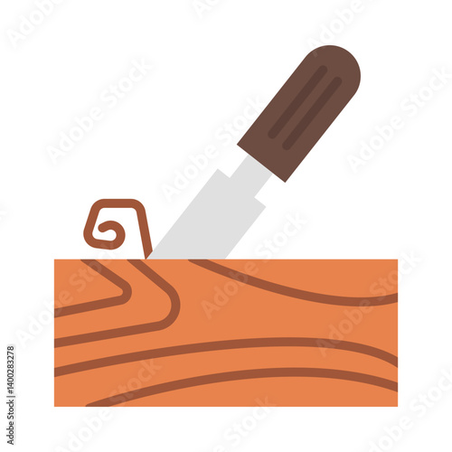 Wood Carving flat icon