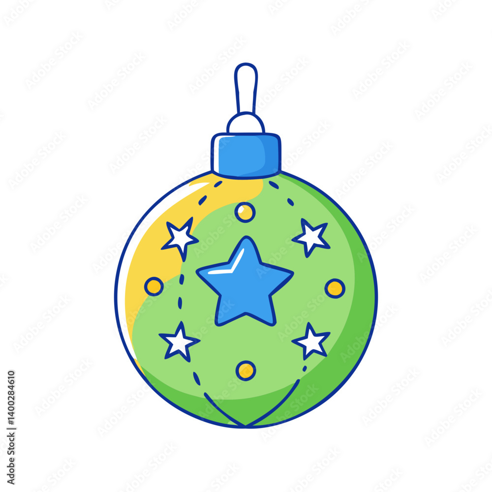 Fototapeta premium christmas ornament icon, christmas ornament vector illustration-simple illustration of christmas ornament, perfect for christmas ornament logos and icons