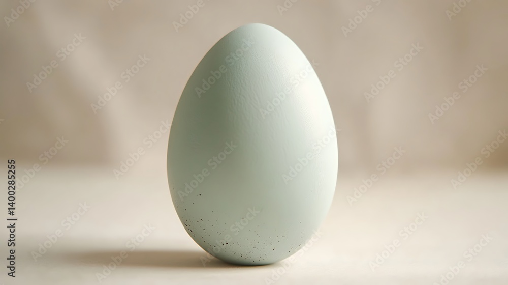 A single light-blue egg on a plain background. A single light-blue egg on a plain background.