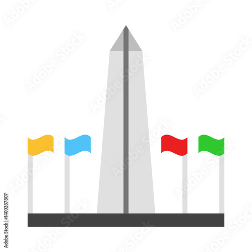 Washington Monument flat icon