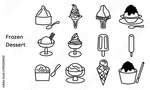 冷菓のアイコンセット