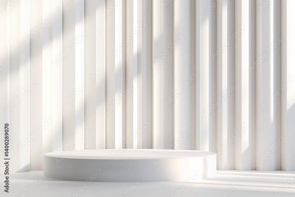 Modern White Display Podium with Minimalist Design Modern White Display Podium with Minimalist Design