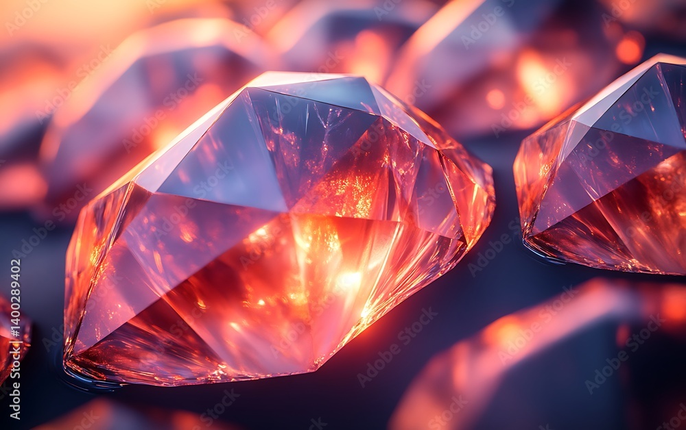 Arrangement of abstract glass shards, refracting light, vibrant color reflections, dark surface, sharp focus. Arrangement of abstract glass shards, refracting light, vibrant color reflections, dark surface, sharp focus.