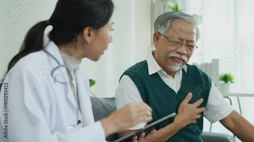 Wallpaper Mural  The caring relationship between a doctor and patient as they discuss health topics, demonstrating the role of digital consultations in enhancing well-being. Torontodigital.ca
