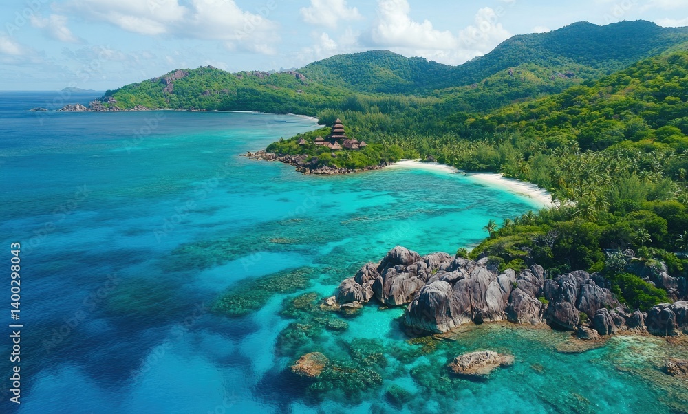 Fototapeta premium Aerial view of the archipelago