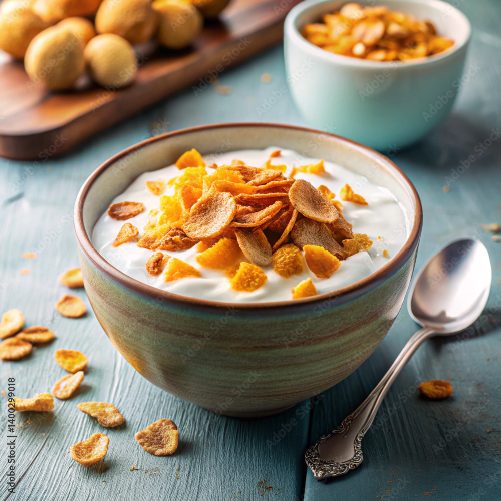 Coconut Yogurt and Cornflakes Breakfast Coconut Yogurt and Cornflakes Breakfast