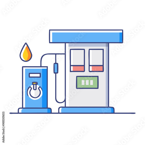 gas station icon, gas station vector illustration-simple illustration of gas station, perfect for gas station logos and icons