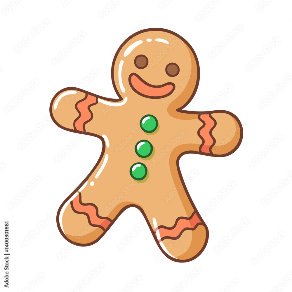 Obraz premium gingerbread man icon, gingerbread man vector illustration-simple illustration of gingerbread man, perfect for gingerbread man logos and icons
