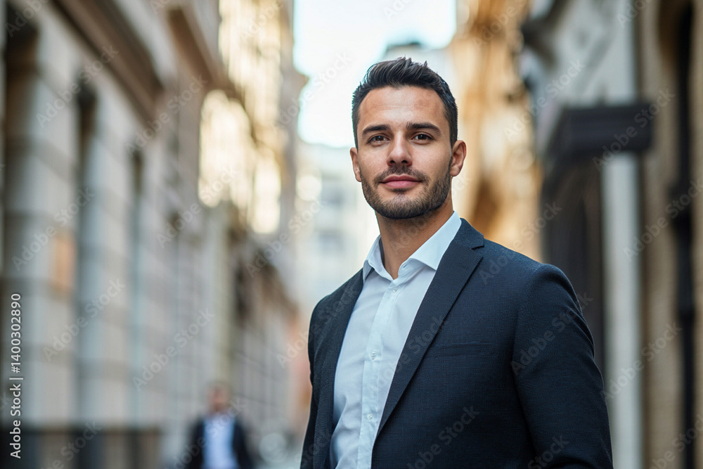 Portrait of confident businessman on the street Portrait of confident businessman on the street