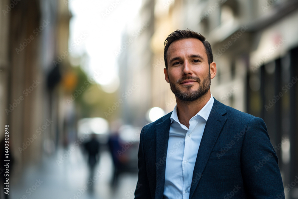 Portrait of confident businessman on the street Portrait of confident businessman on the street