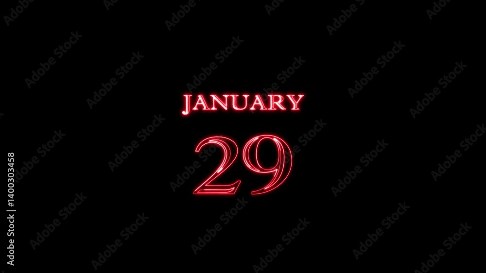 29 January calendar icon. Text page monthly web design on black background icon the month of January 29 29 January calendar icon. Text page monthly web design on black background icon the month of January 29