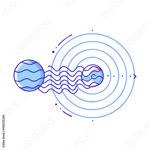 gravity waves icon, gravity waves vector illustration-simple illustration of gravity waves, perfect for gravity waves logos and icons