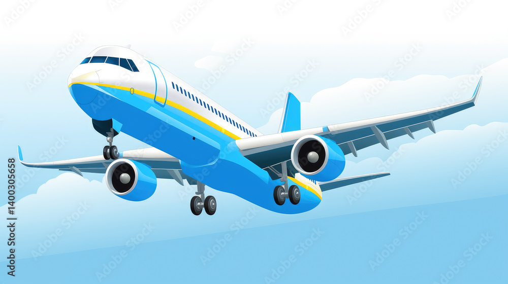 Soaring High: A Vibrant Takeoff Soaring High: A Vibrant Takeoff