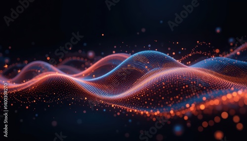 Digital Wave: A vibrant and dynamic depiction of flowing digital waves, characterized by a mesmerizing blend of colors and textures, symbolizing the ever-evolving landscape of technology.