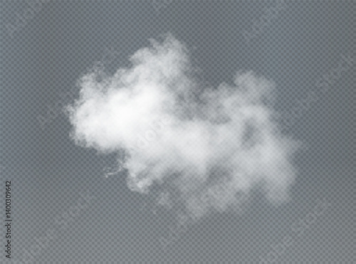 Dramatic Cloudscape Illustration — Transparent Sky with Mist, Vapour, and Atmospheric Haze for Weather, Nature, or Climate-Themed Design