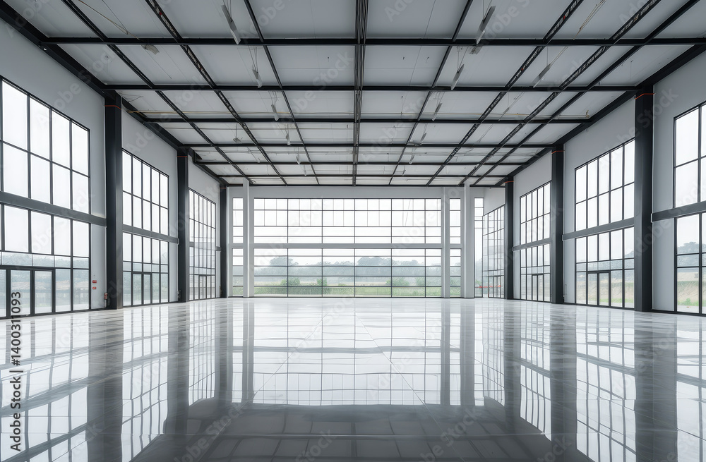 Vast Industrial Warehouse Interior