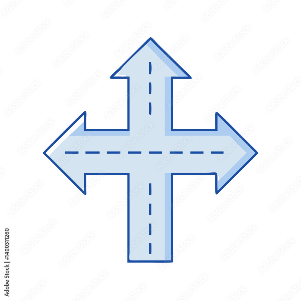 Fototapeta premium intersection icon, intersection vector illustration-simple illustration of intersection, perfect for intersection logos and icons