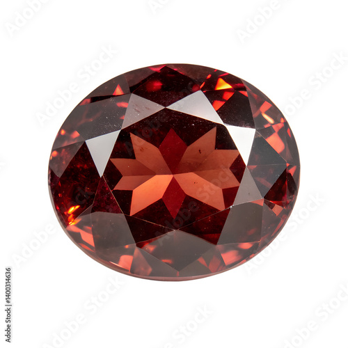 Garnet Gemstone isolated on transparent background