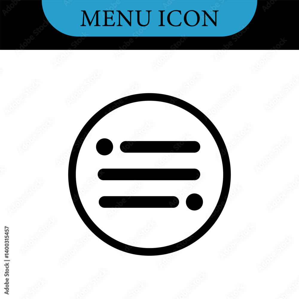 Set icons menu for apps and web. Hamburger Menu Icon. Vector icons set. Vector illustration Set icons menu for apps and web. Hamburger Menu Icon. Vector icons set. Vector illustration