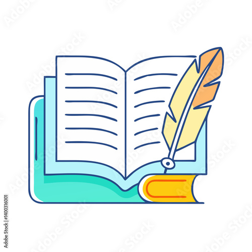 literary icon, literary vector illustration-simple illustration of literary, perfect for literary logos and icons