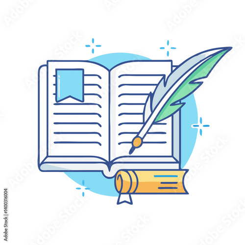 literary icon, literary vector illustration-simple illustration of literary, perfect for literary logos and icons