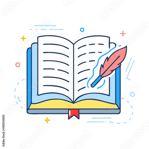 literary icon, literary vector illustration-simple illustration of literary, perfect for literary logos and icons